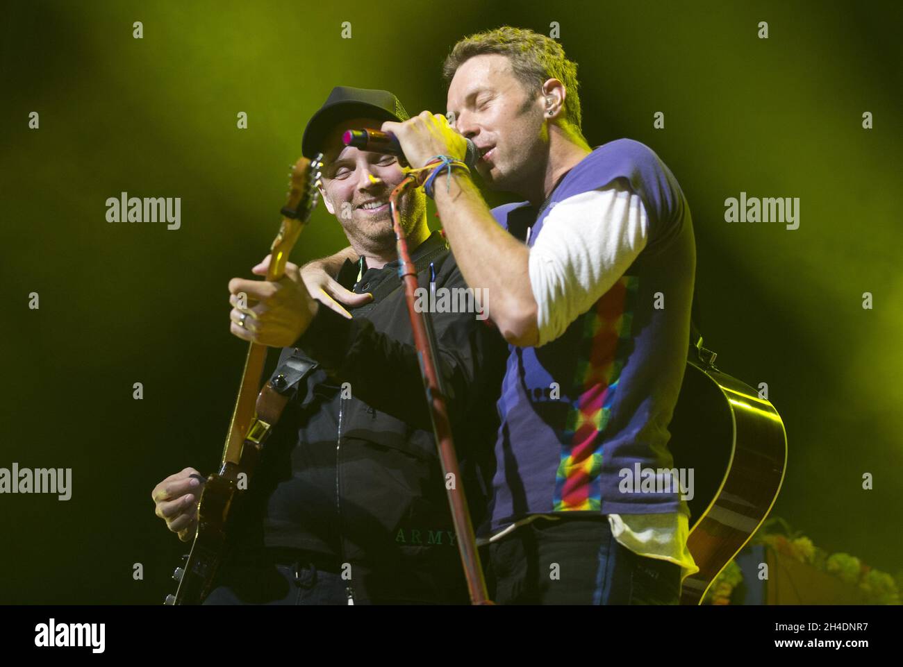 Groundbreaking: Coldplay’s Chris Martin and Jonny Buckland brought warmth and hope to a chilly London evening with …read more.