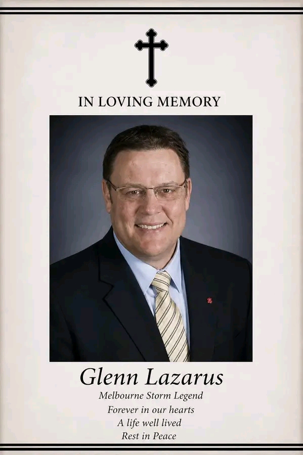 HEART BREAKING: Melbourne Storm legend Glenn Lazarus death confirmed.